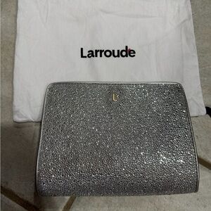 Silver Crystal Clutch Bag